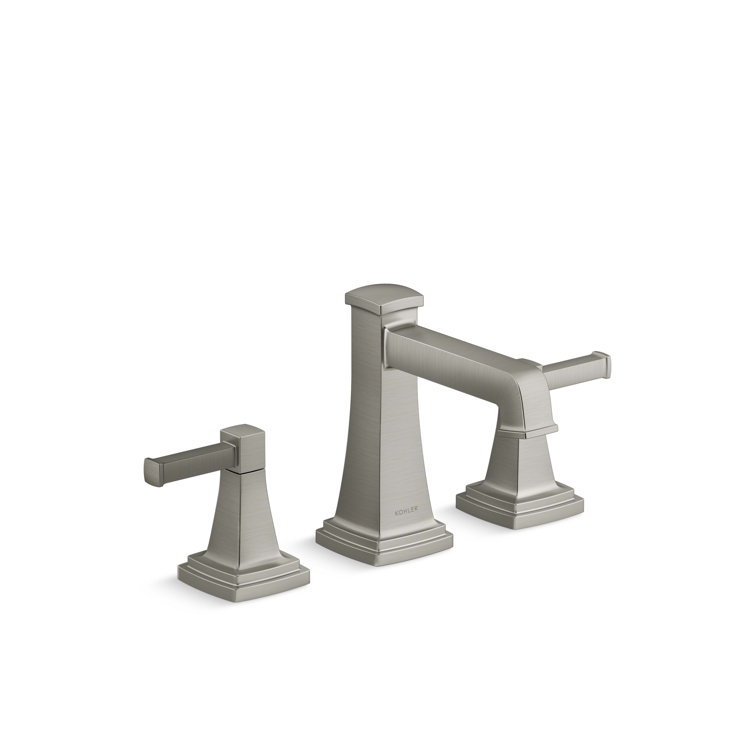 Kohler RIFF Waschbeckenarmatur In Poliertem Chrom – 2 Griffe, 4-15/16" Auslauf, 1,2 GPM Durchfluss, Mit Keramikventilen & Klicker-Ablauf